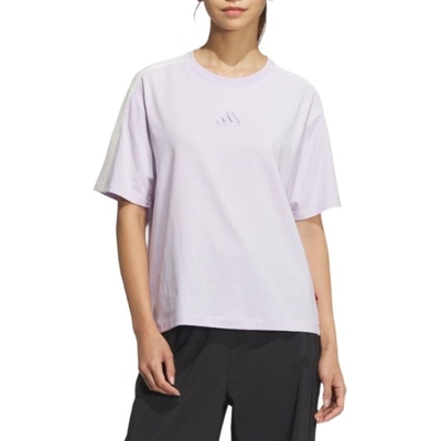 阿迪达斯T恤女装2025春新款运动服跑步休闲服透气透气短袖JZ4159