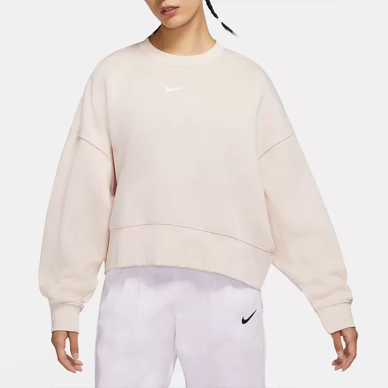 正品Nike/耐克女子经典宽松运动加绒休闲套头衫卫衣 DJ7666-219