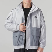 运动跑步训练夹克外套 正品 新款 阿迪达斯男女冬季 IK7355 Adidas