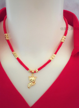 红金首饰实拍新款百搭包邮项链