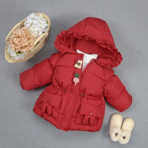 女童加绒加厚冬装洋气羽绒棉服潮