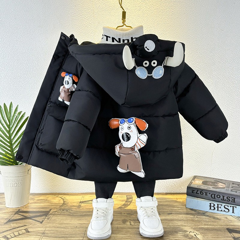 男童装小男孩加绒加厚羽绒棉服2-5岁6儿童4韩版棉衣洋气棉袄外套3