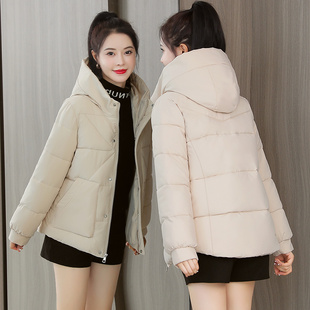 2025羽绒棉服女短款小个子棉袄冬季新款韩版修身连帽小款棉衣外套