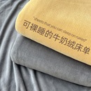 无印良品冬季 加厚床单单件牛奶绒纯色加绒毯单人宿舍冬天绒毛被单