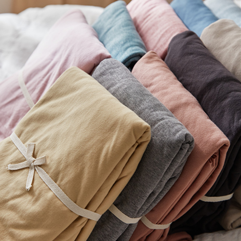 超柔软无印良品针织棉全棉床笠