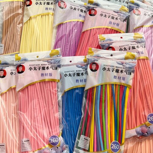小太子加厚彩色长条魔术气球