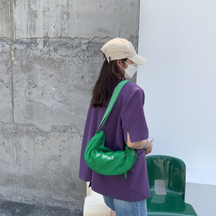 新品时尚布包系列简约百搭斜挎包大容量月牙形新月包休闲单肩女包