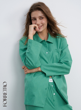 FORRETRO 24AW 秋冬磨毛系列休闲家居套装 earth green 男女同款