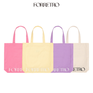 FORRETRO 经典大容量通勤环保托特百搭双面logo刺绣多色帆布袋