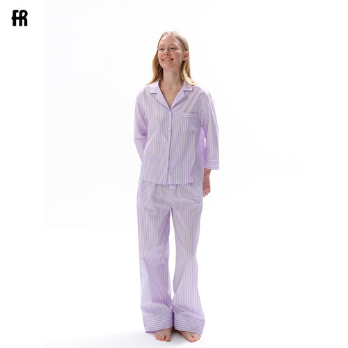 FORRETRO丁香紫条纹可外穿家居服