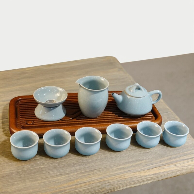 原产地手工石瓢壶汝瓷功夫茶具