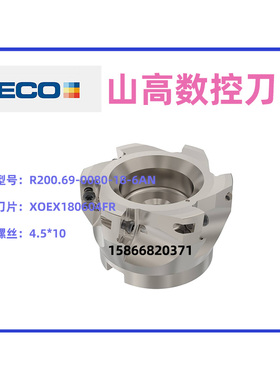 山高数控刀盘R220.69-0080-18-6AN匹配刀片XOEX180604FR-E10 F40M