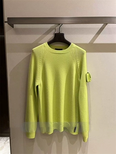 2023春季 毛衣法式 男女款 新款 宽松套头绿色针织衫 慵懒风软儒套头衫