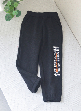 爱fa家柜款~110-160男童宝宝一体绒厚款束脚裤中大童冬季保暖长裤