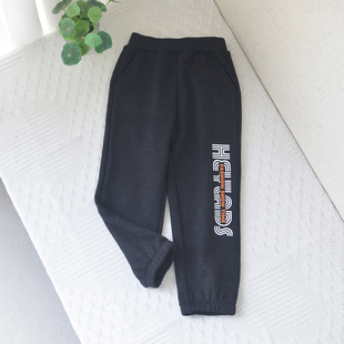 110 保暖长裤 160男童宝宝一体绒厚款 中大童冬季 束脚裤 爱fa家柜款