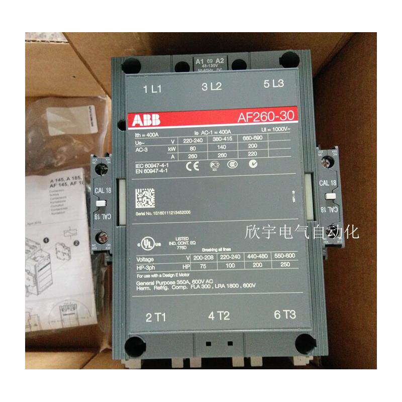 全新原装ABB交直流通用接触器AF260-30-11 AC/DC100-250V