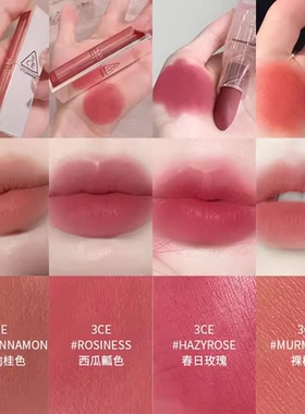 防伪！3CE柔雾柔焦哑光持久口红春夏肉桂ROSINESS SALY CINNAMON