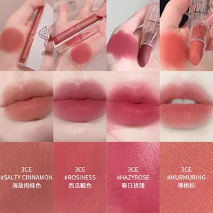 防伪!3CE柔雾柔焦哑光持久口红春夏肉桂ROSINESS SALY CINNAMON