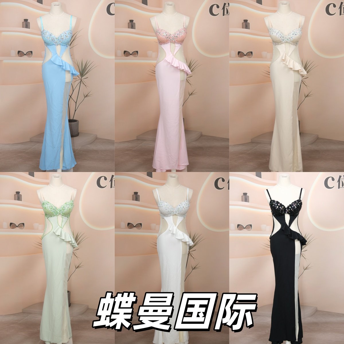 夜店酒吧新款KTV重工手工走秀演出服佳丽足浴显胸大性感晚礼服,女装/女士精品,礼服/晚装,淘宝优惠券,粉丝福利购,淘宝优惠卷