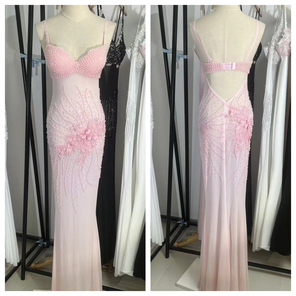 性感佳丽足浴透视晚礼服夜店酒吧KTV车模特走秀演出服超级显胸大