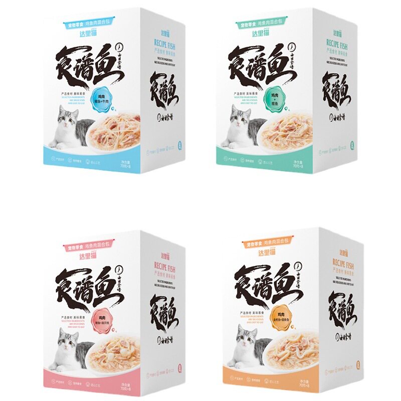 达里猫食谱鱼妙鲜包猫咪宠物零食湿粮罐头营养增肥猫布丁猫餐包