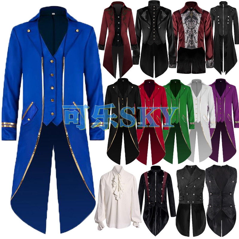 万圣节欧美中世纪复古燕尾服新款