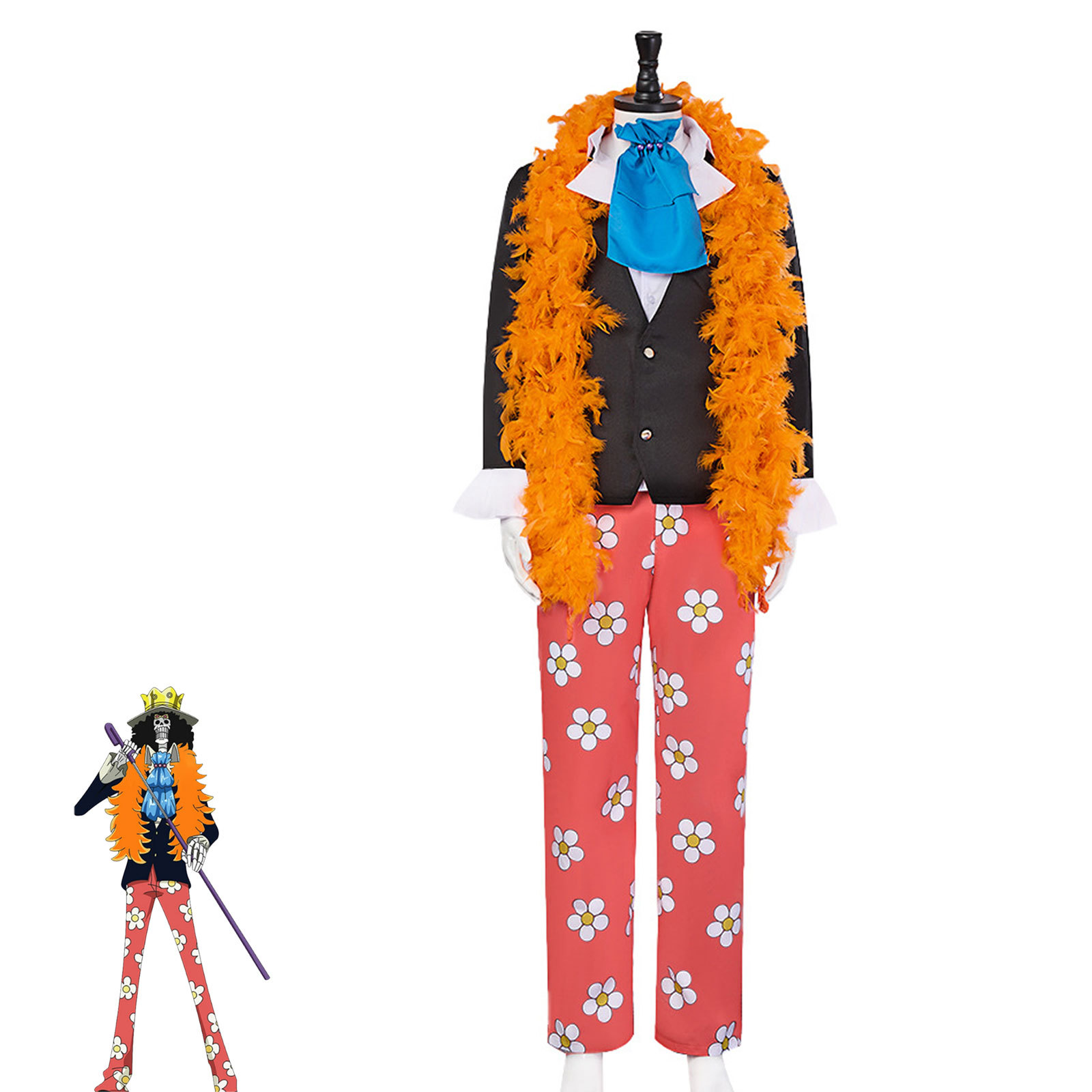 动漫海贼cos王布鲁克花西装cos服