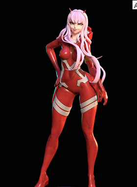 T082 Zero Two 零二 GK白模手办 光固化3D打印 STL图纸 sfw