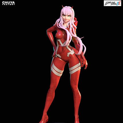 T082 Zero Two 零二 GK白模手办 光固化3D打印 STL图纸 sfw