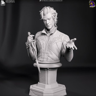 R048 博德之门 阿斯代伦 胸雕 GK白模手办 光固化3D打印 STL图纸