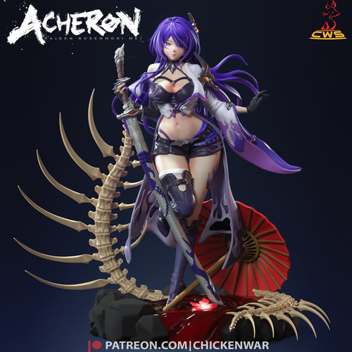AH07 Honkai Acheron GK白模手办 光固化3D打印 STL图纸 nsfw