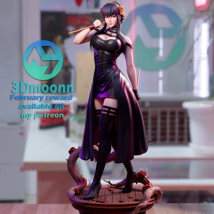 约尔太太Yor间谍过家家 GK白模 手办 光固化3D打印  STL图纸