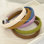 复古高颅顶发箍多色可选简约百搭日常外出发卡气质纯色布艺头箍女