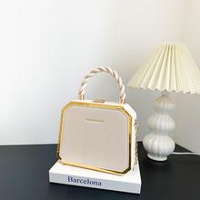 Small square bag PU handbag retro simple shoulder bag