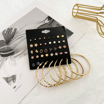 欧美耳环女耳钉 women Europe America retro set earrings studs