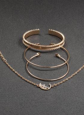 European American bangle jewelry bracelet set 潮流饰品手镯女