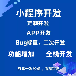 软件小程序修改开发定制修复bug二次开发php系统维护解决问题调试