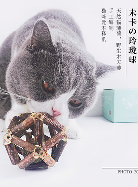 猫咪玩具薄荷球 未卡Vetreska玲珑球 木天蓼逗猫球磨牙棒猫咪用品
