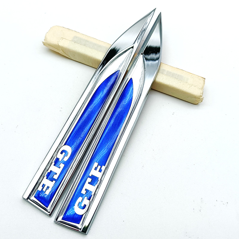 适用高尔夫8探岳GTE迈腾B8LGTE标志叶子板车标GTE改装装饰贴