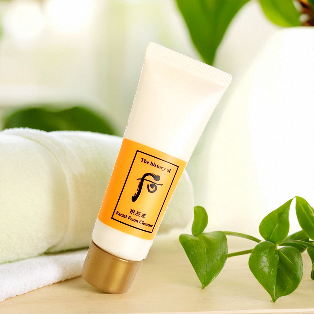 夕儿在韩国WHOO后拱辰享泡沫洗面奶洁面中样40ml温和细腻保湿水油