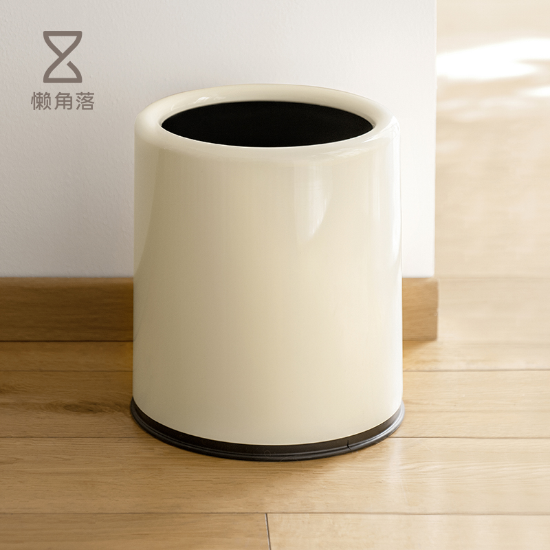 懒角落无盖双层垃圾桶