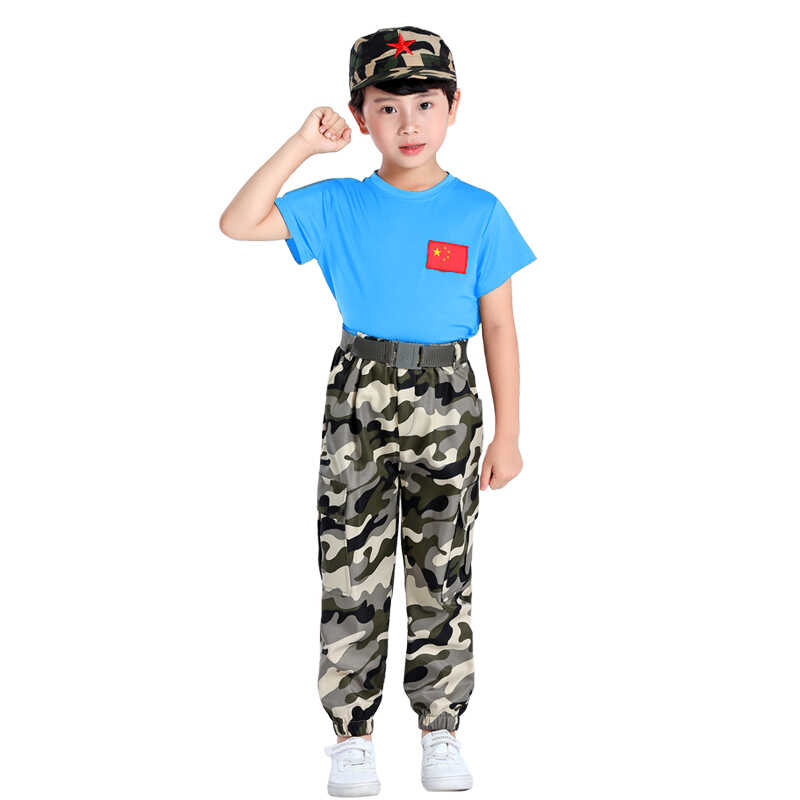 儿童迷彩服套装男童女孩特种兵中小学生军训服装海陆空军装演出服
