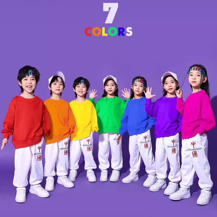 儿童啦啦队演出服糖果色多巴胺