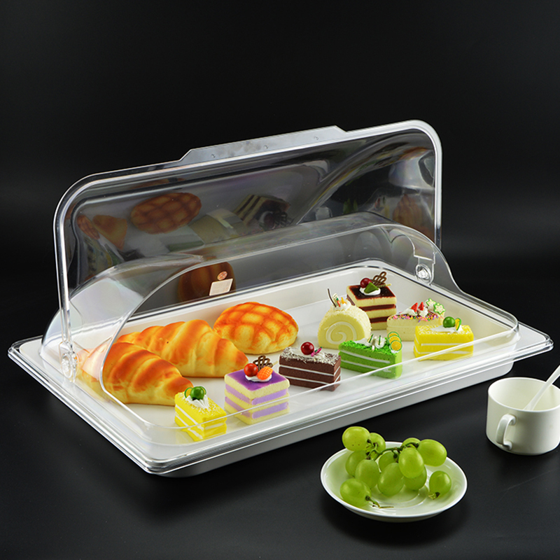 面包蛋糕托盘密胺仿瓷大号带盖