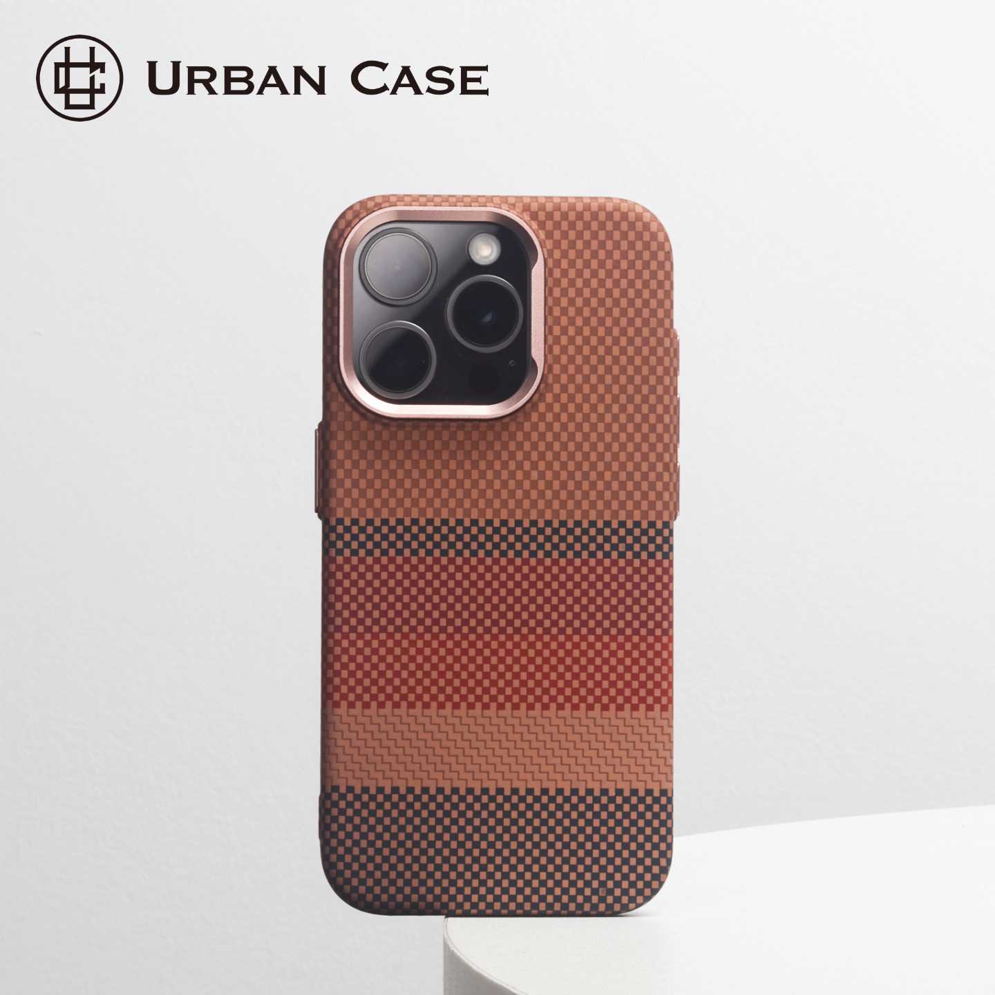URBAN CASE 适用于苹果16promax凯夫拉纹碳纤维纹磁吸手机壳iPhone15pro全包轻薄散热14promax保护套2025新款