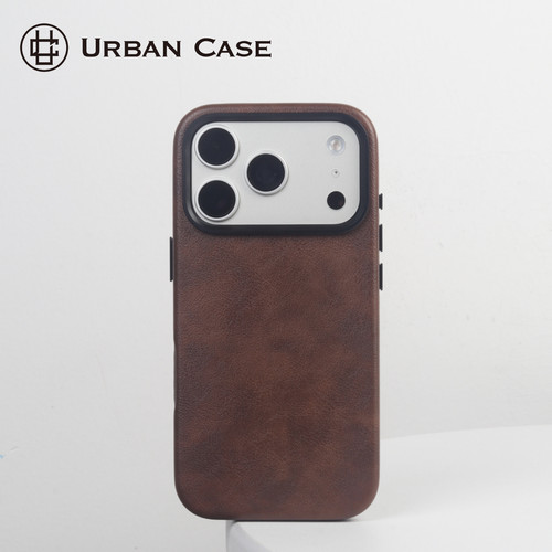 Urban Case复古疯马皮革磁吸适用于iPhone17promax手机壳苹果16promax皮质保护套商务风个性男士皮料防手汗