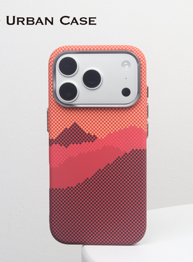 URBAN CASE 山峰系列浮雕水贴轻薄PC硬壳凯夫拉纹磁吸适用于iPhone17promax手机壳苹果16promax散热保护套