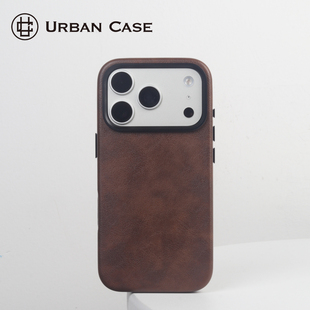 URBAN 复古疯马皮［新版 ］拍摄按键款 磁吸适用于iPhone17PROMAX手机壳苹果17pro皮料保护套防指纹商务风 CASE