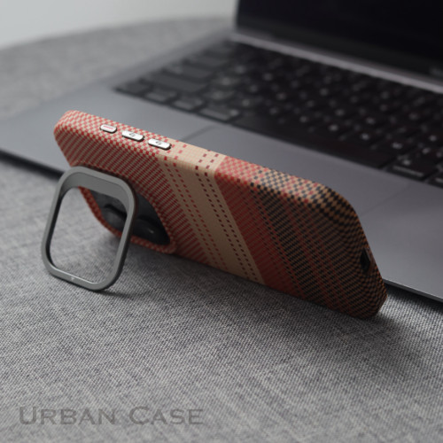 Urban Case 日落月升碳纤维水贴镜头支架磁吸适用于iPhone16promax手机壳苹果15promax防手汗15plus保护套