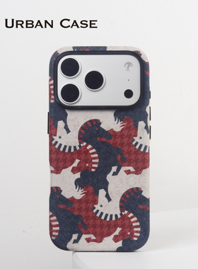 URBAN CASE 牧马老钱风帆布磁吸适用于iPhone17promax手机壳苹果17pro保护套防指纹抗手汗防摔情侣款马年新款